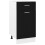 VidaXL vidaXL Kitchen Cabinet Black Engineered Wood Kitchen Storage Shelf Organiser 1