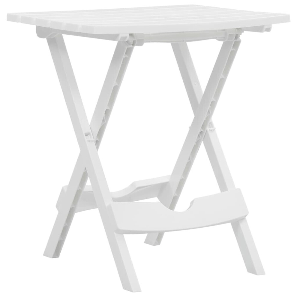 vidaXL Folding Garden Table 45.5cm White Outdoor Terrace Patio Stand Furniture