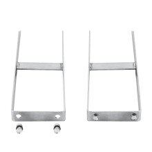 vidaXL 2x Fence Ground Spikes for WPC Fence Steel 40cm Soil Spear Grass Rail