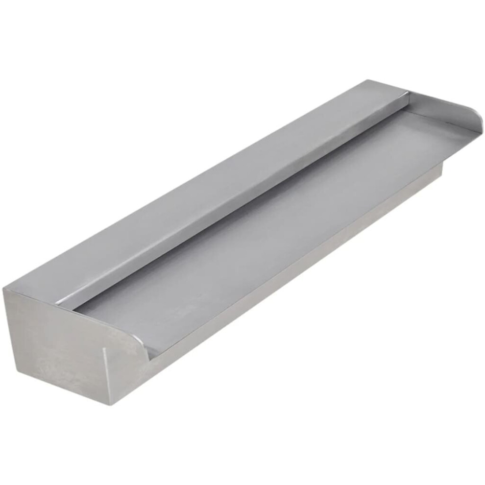 Vidaxl Rectangular Waterfall Pool Fountain Stainless Steel 45Cm Pond Cascade