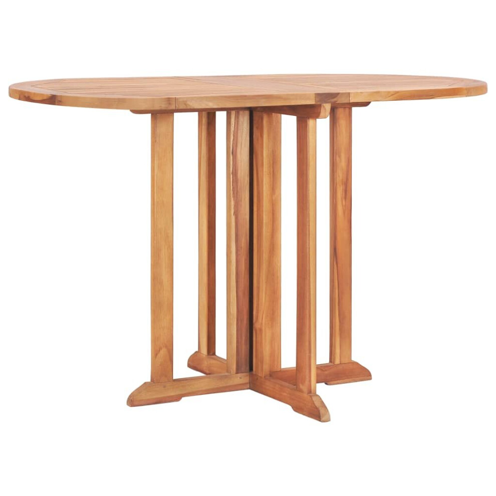 vidaXL Solid Teak Wood Folding Butterfly Garden Table 120x70x75cm Wooden Table