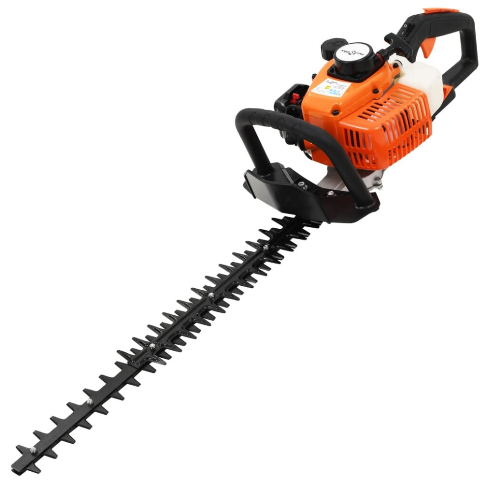 vidaXL Petrol Hedge Trimmer 722mm Orange and Black Garden Bush Shrub Cutter