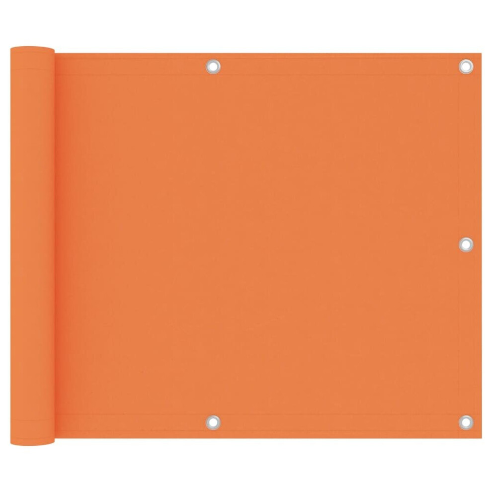 Vidaxl Balcony Screen Orange 75X500 Cm Oxford Fabric Protective Privacy Fence
