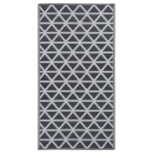 vidaXL Outdoor Carpet ARAKIL Black 190x290 cm PP Balcony Rug Outdoor Blanket