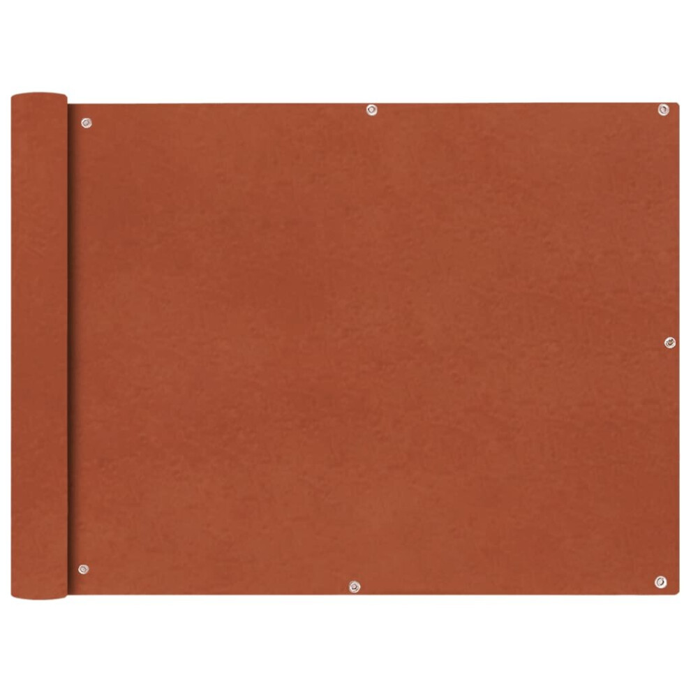 Vidaxl Balcony Screen Oxford Fabric 90X400cm Terracotta Garden Panel Sunshade