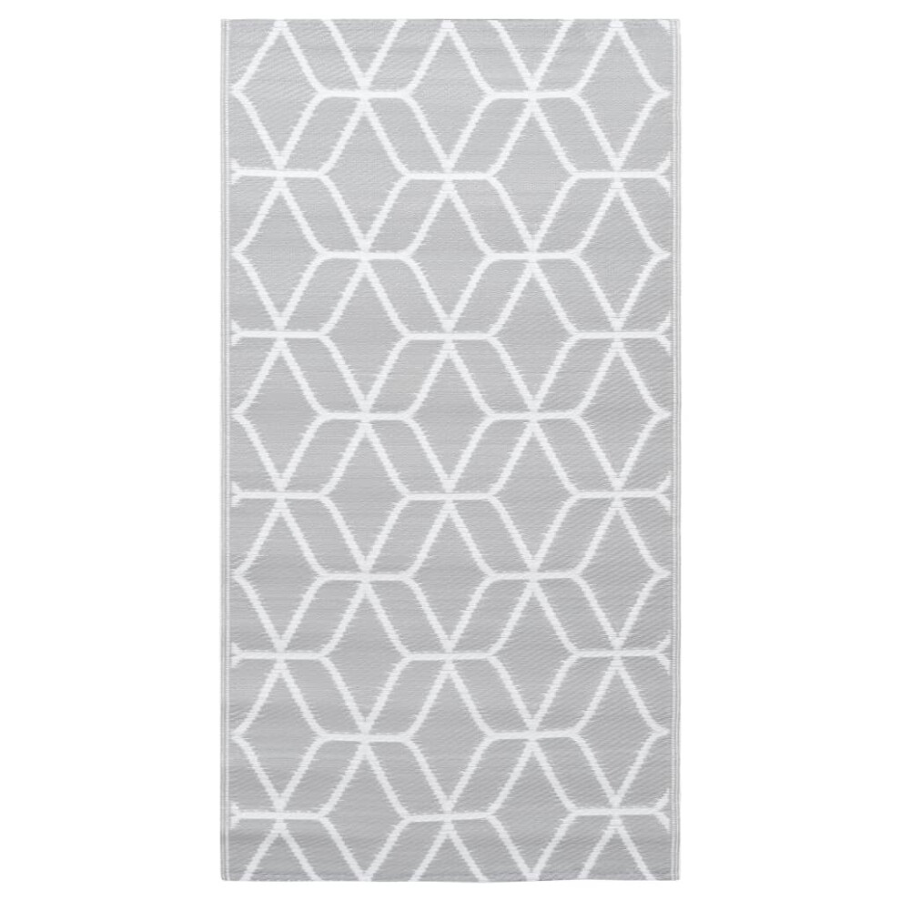 vidaXL Outdoor Carpet Grey 120x180 cm PP Balcony Rug Terrace Blanket Indoor