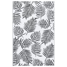vidaXL Outdoor Carpet ARAKIL White and Black 160x230 cm PP Rug Outdoor Blanket