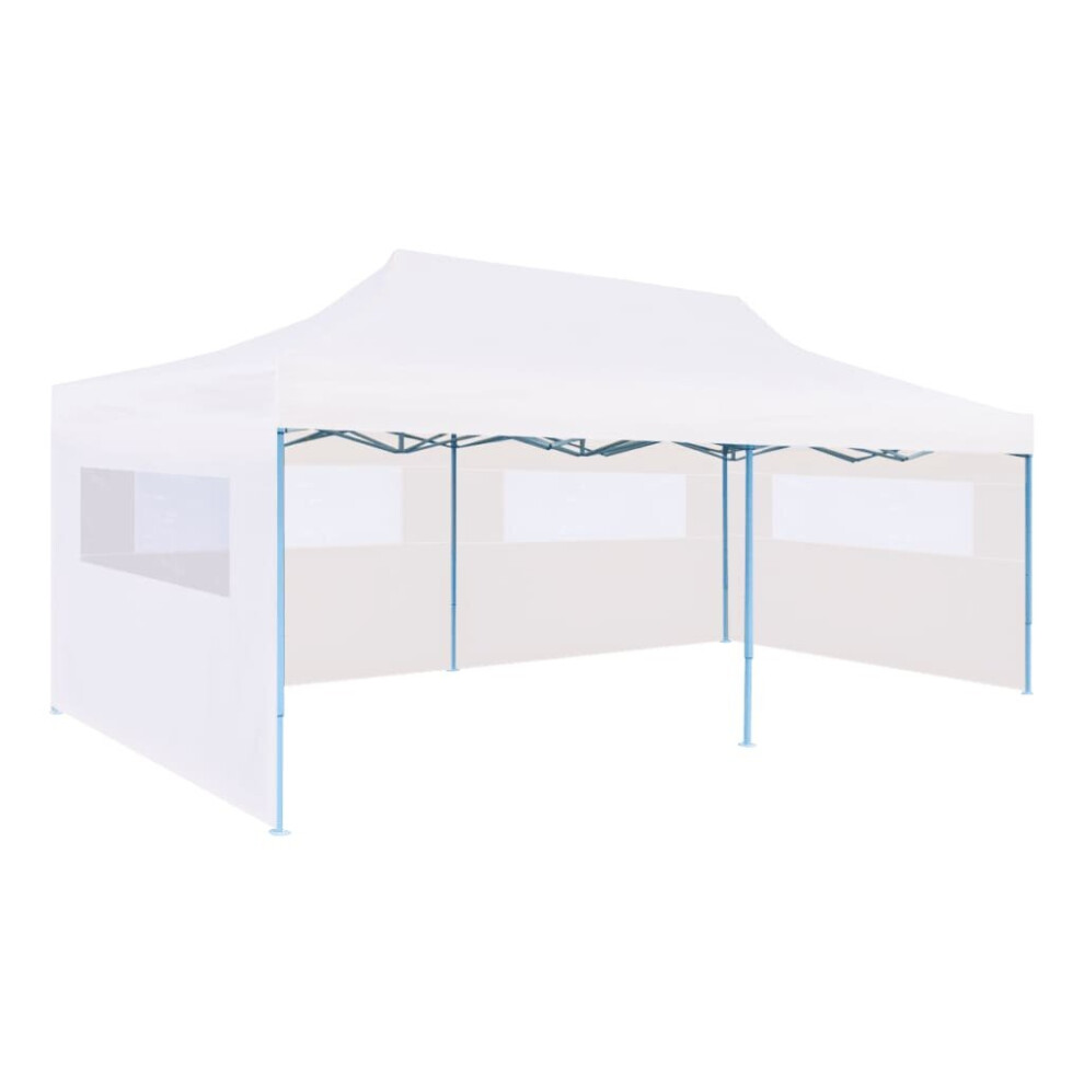 Vidaxl Folding Pop-Up Partytent With Sidewalls 3X6m Steel White Gazebo Canopy