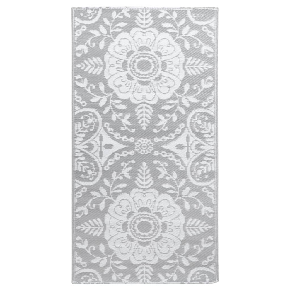 vidaXL Outdoor Carpet Light Grey 190x290 cm PP Terrace Rug Balcony Blanket