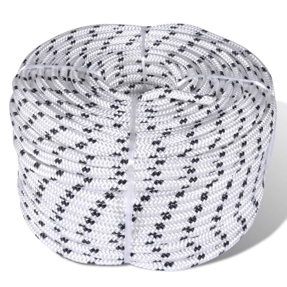 Vidaxl Braided Rope Coil Boat Line Polyester 6Mmx50m Sturdy Yacht Sailing Cord