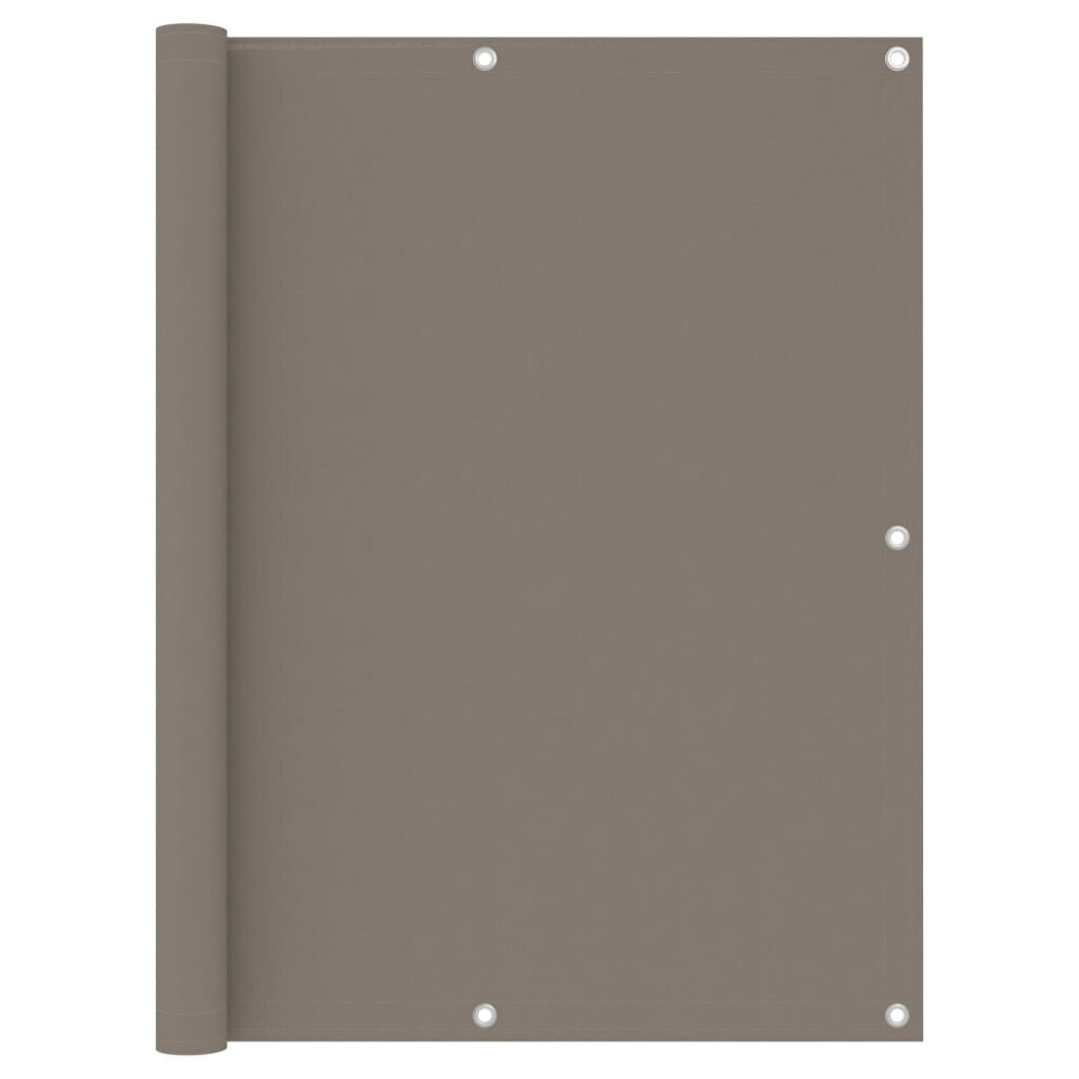 Vidaxl Balcony Screen Taupe 120X300 Cm Oxford Fabric Fence Privacy Screening