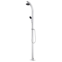 vidaXL Garden Shower Aluminium Outdoor Bath Tool Tower Faucet Stands Outside