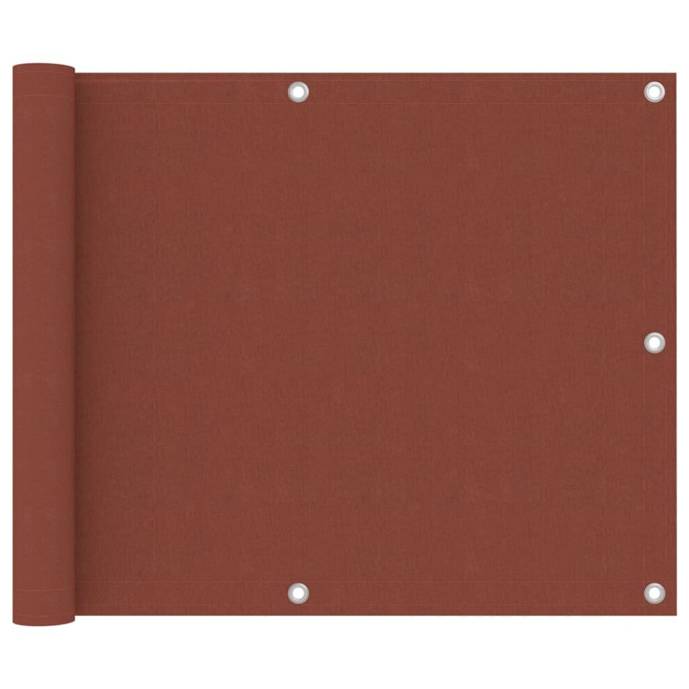 vidaXL Balcony Screen Terracotta 75x500 cm Oxford Fabric Fence Garden Privacy