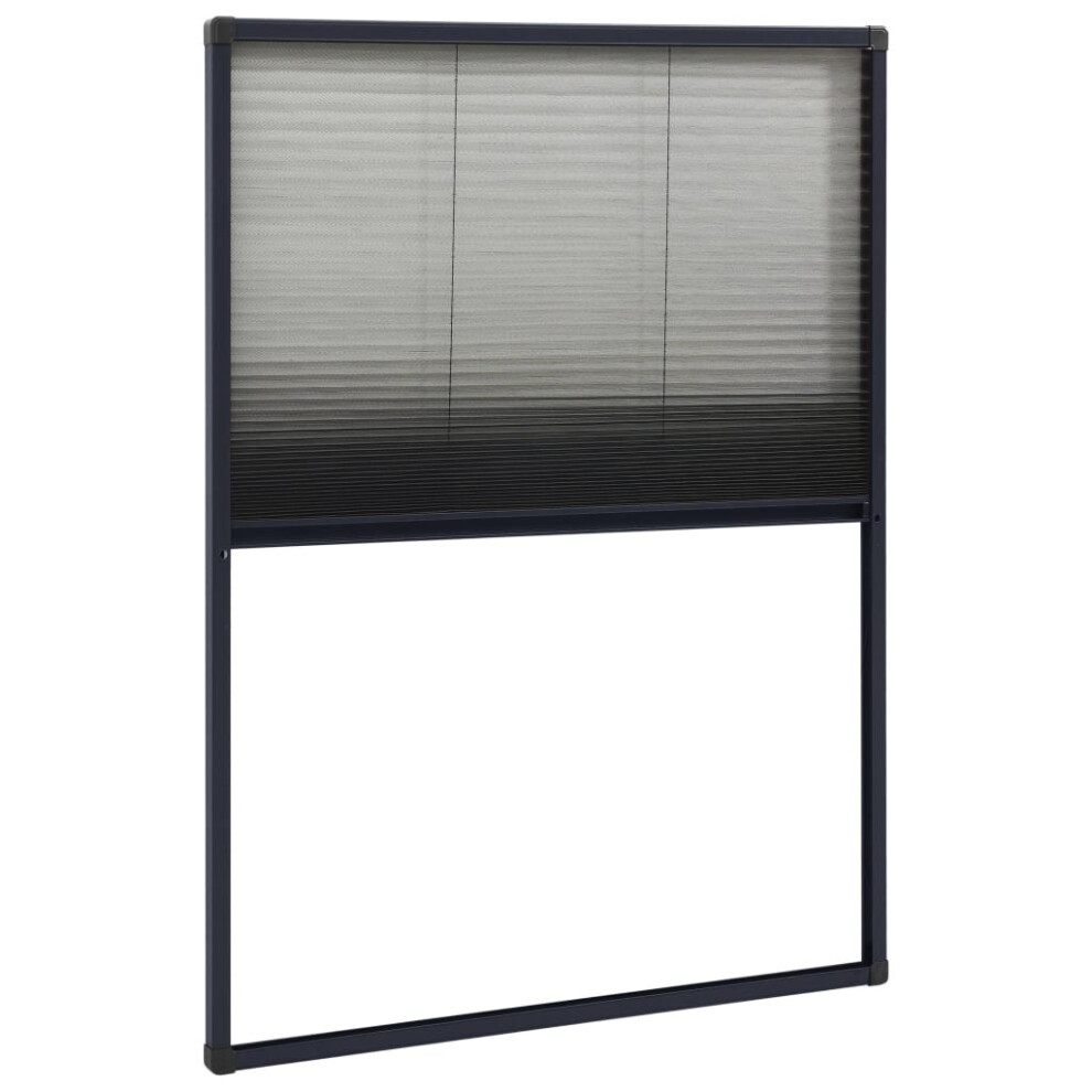 Vidaxl Plisse Insect Screen For Windows Aluminium 80X120 Cm Indoor Anthracite