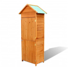 vidaXL Garden Storage Cabinet Brown Outdoor Tool Storage Shed Cabin Cabinet