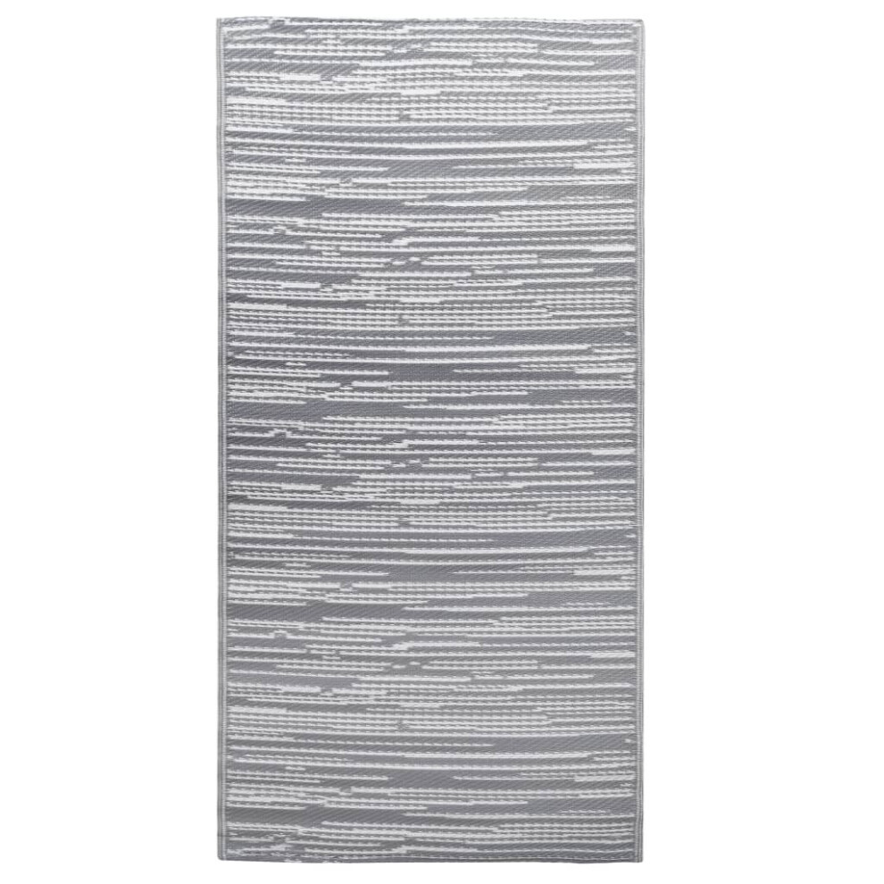 vidaXL Outdoor Carpet Grey 190x290 cm PP Rug Terrace Blanket Balcony Indoor