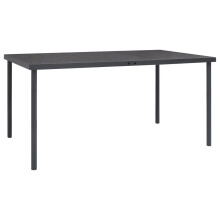 vidaXL Outdoor Dining Table Anthracite Steel Dinner Desk Garden Furniture