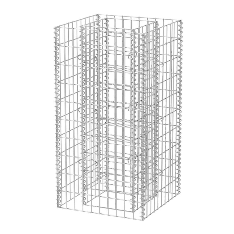 Vidaxl Gabion Raised Bed Steel 50X50x100cm Outdoor Garden Rock-Stone Basket