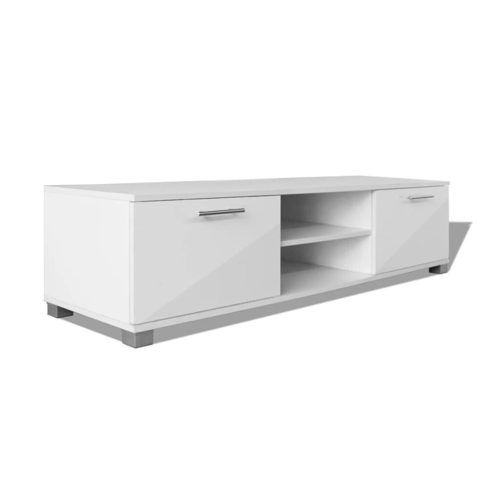 vidaXL TV Hifi Cabinet Sideboard Unit Stand High-Gloss White MDF TV Stand