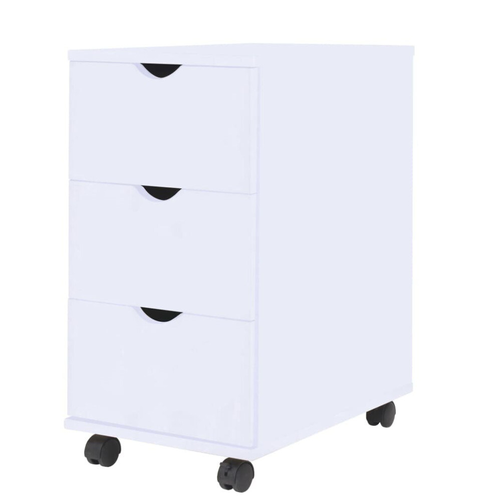 Vidaxl Drawer Unit White Home Storage Cabinet Organiser Nightstand Furniture