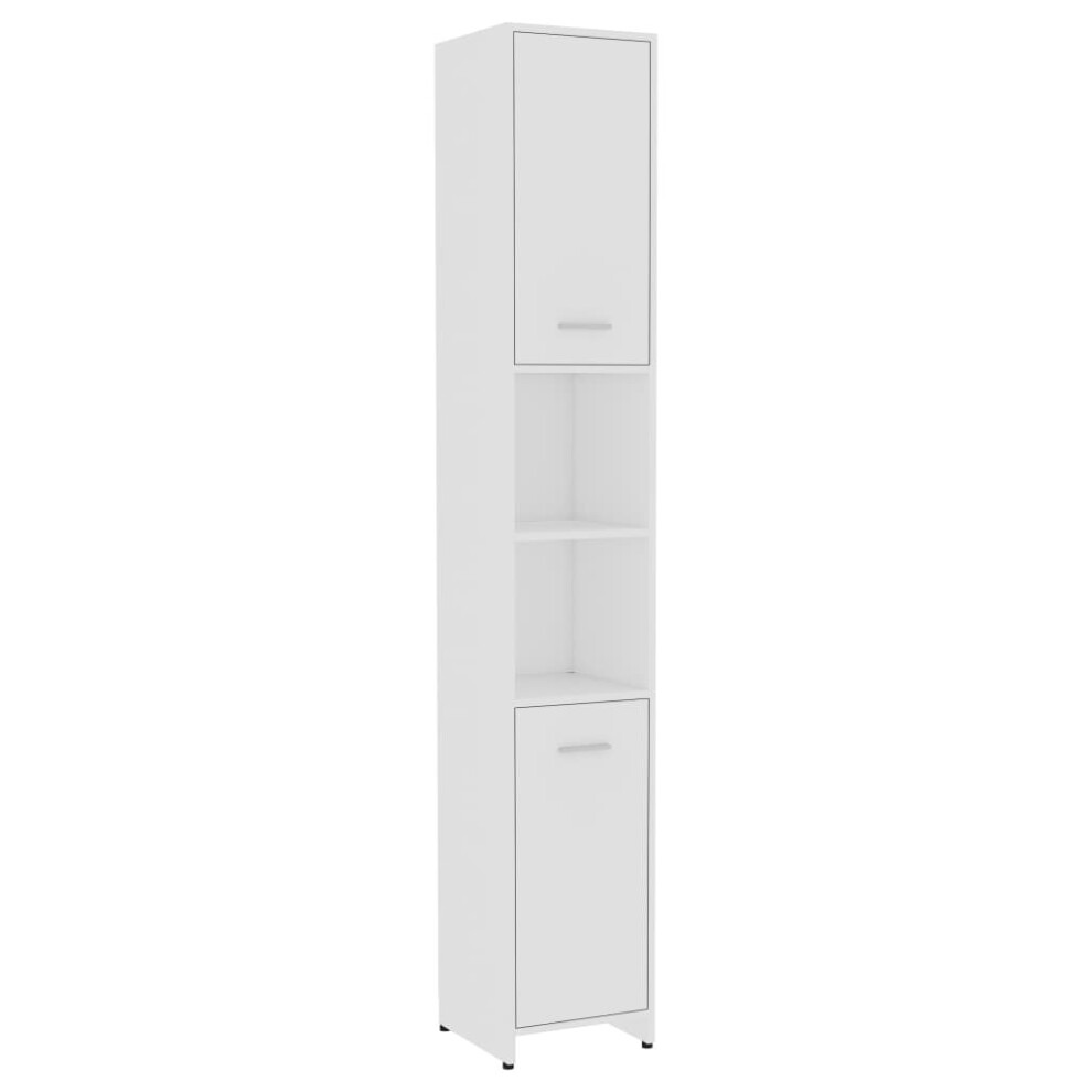 vidaXL Bathroom Cabinet White Engineered Wood Washroom Cupboard Under Basin