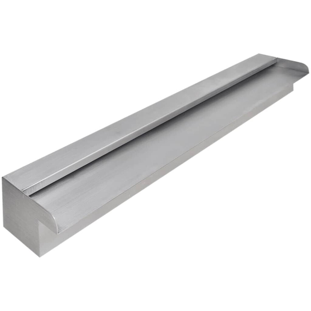 Vidaxl Rectangular Waterfall Pool Fountain Stainless Steel 90Cm Pond Cascade