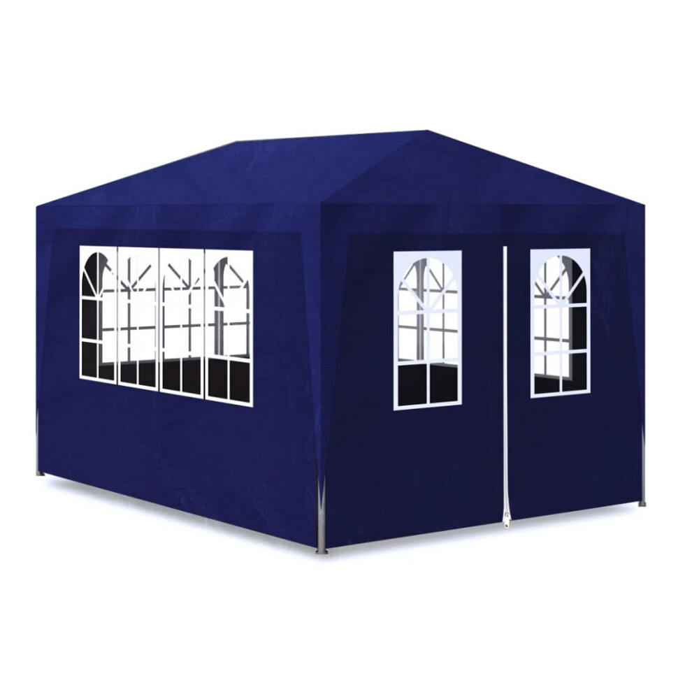 Vidaxl Party Tent 3X4m With 4 Walls Patio Garden Gazebo Marquee Pavilion Blue