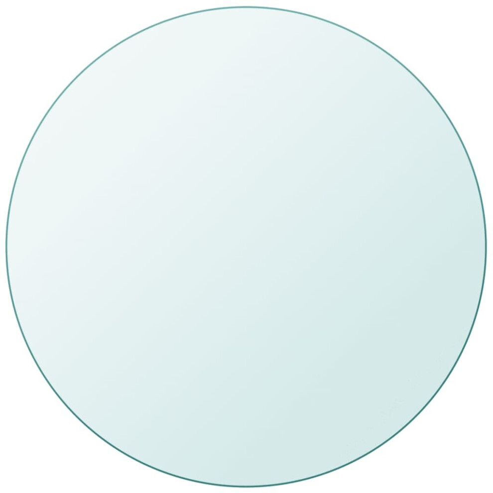 vidaXL Table Top Tempered Glass Round 700mm Replacement Protector Cover Sturdy