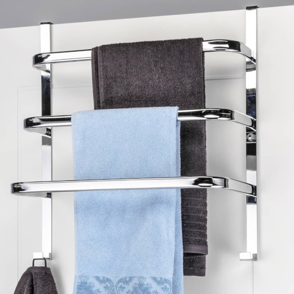 HI Towel Rail for Doors Hanging Bar Rack Stand Holder Shelf Bathroom Storage
