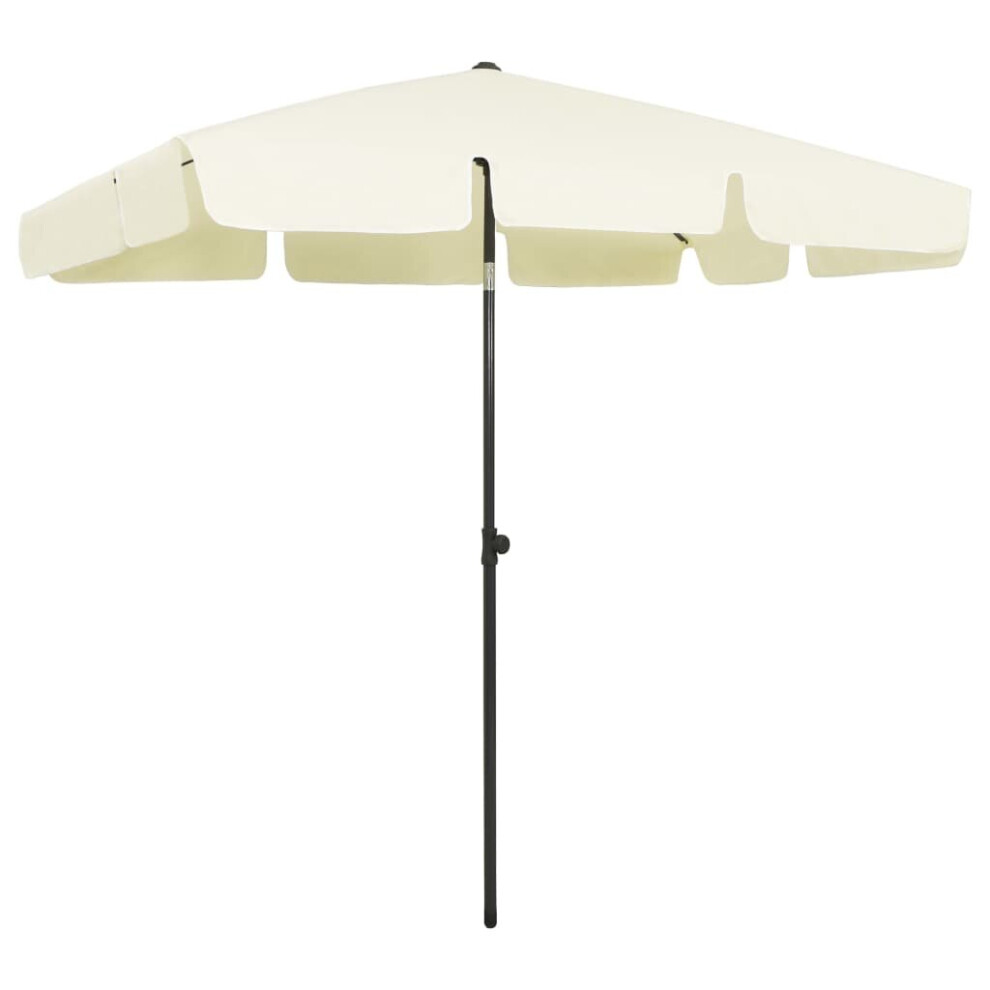 New Vidaxl Beach Parasol Outdoor Umbrella Sun Shelter Canopy Sunshade Sand Yellow