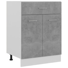 vidaXL Schubunterschrank Betongrau 60x46x81,5 cm Holzwerkstoff