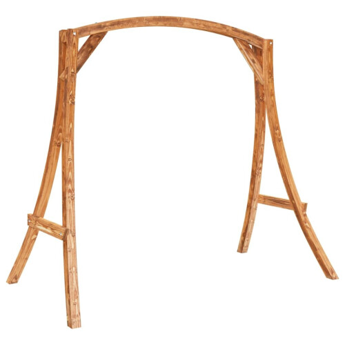 VidaXL vidaXL Solid Bent Wood Swing Frame with Teak Finish Bench Chair Accessory