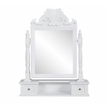 vidaXL Vanity Makeup Table with Rectangular Swing Mirror MDF Dressing Desk