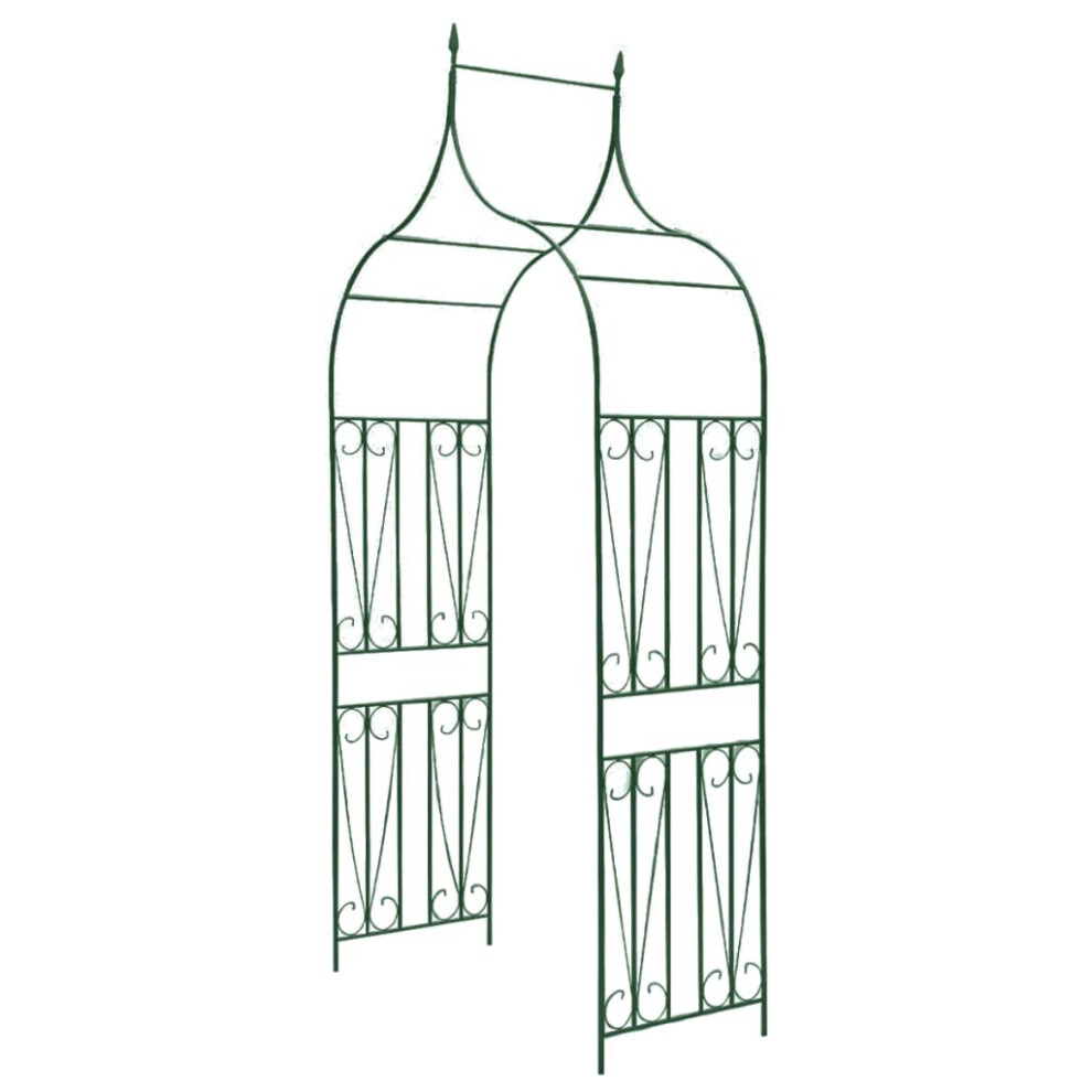 vidaXL Garden Arch Spike Design Dark Green Climbing Plants Pergola Archway