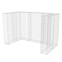 vidaXL Gabion Double Wheelie Bin Surround Steel 180x100x120cm Shed Surround