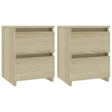 vidaXL 2x Bedside Cabinets Engineered Wood Sonoma Oak Telephone Stand Table