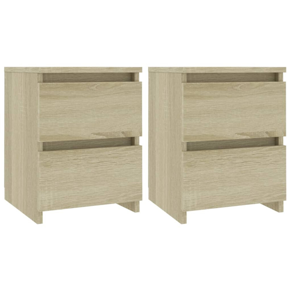 Vidaxl 2X Bedside Cabinets Engineered Wood Sonoma Oak Telephone Stand Table