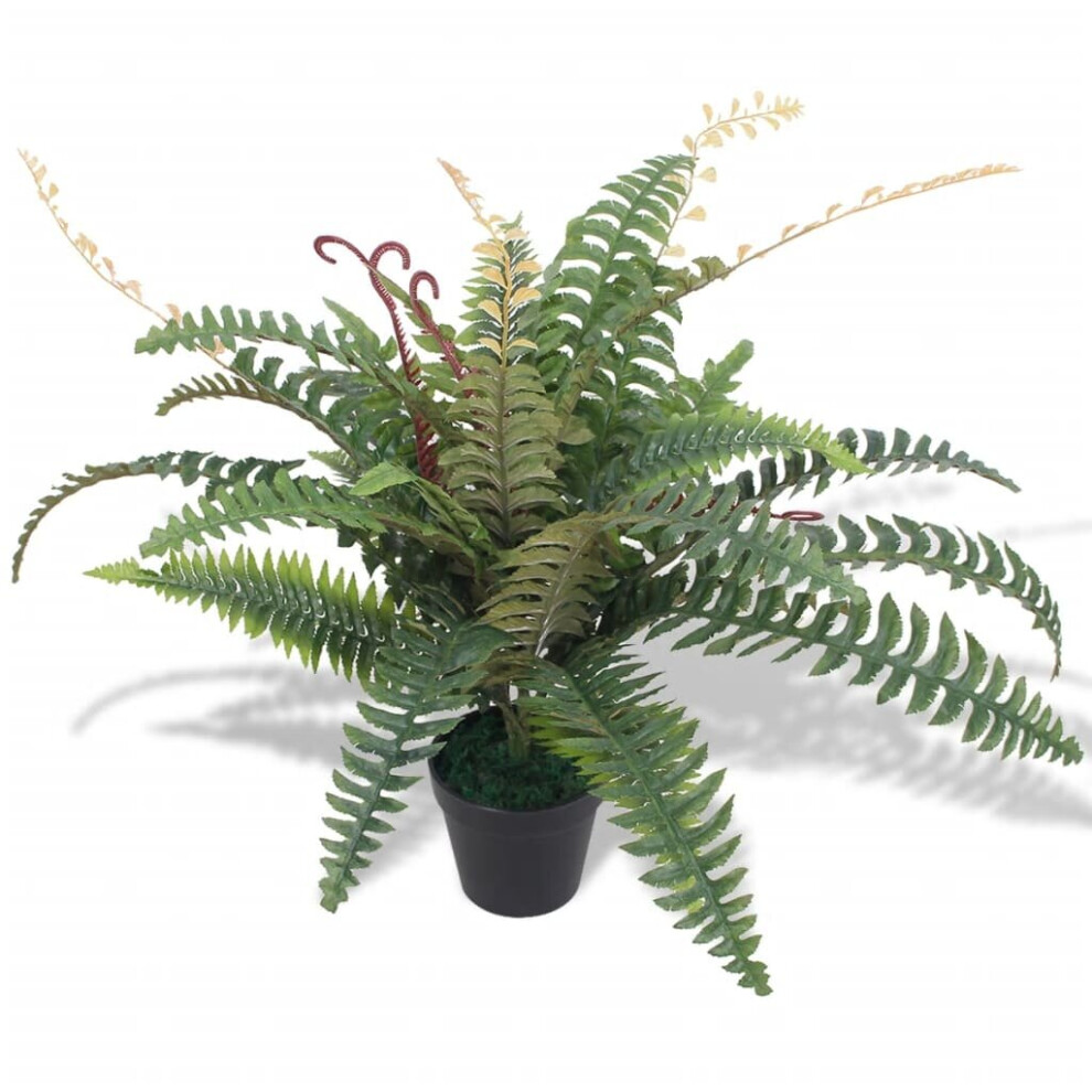 vidaXL Artificial Fern Plant with Pot 60cm Green Lifelike Realistic Fake Decor