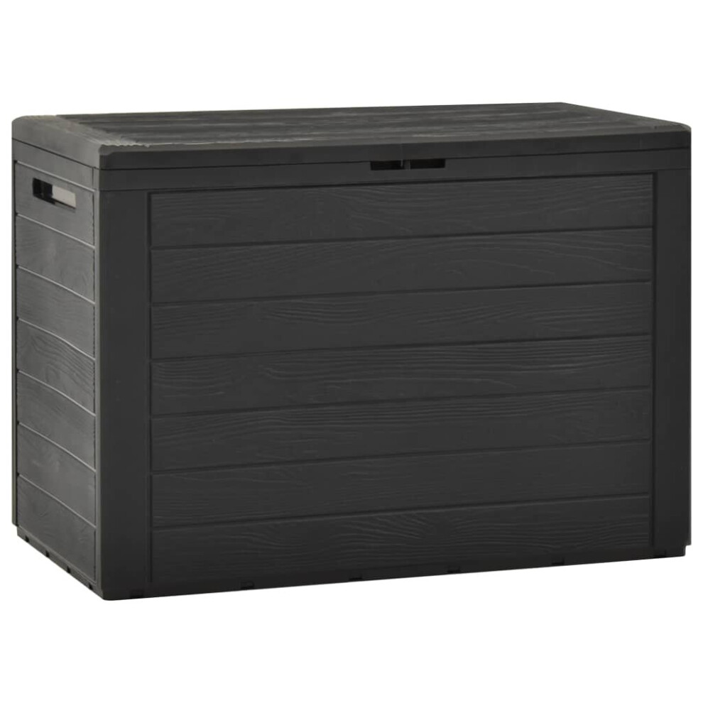 vidaXL Garden Storage Box Anthracite 78cm Outdoor Patio Cushion Deck Chest