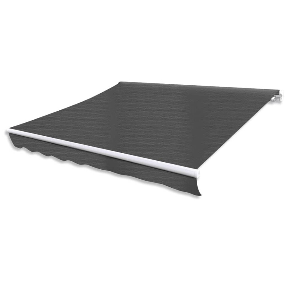 Vidaxl Folding Awning Manual Operated 300Cm Canopy Solar Shade Anthracite