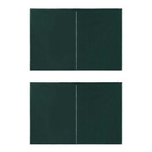 vidaXL 2x Party Tent Sidewall with Zipper Window PE Green Marquee Enclosure
