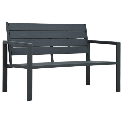 VidaXL vidaXL Gartenbank 120 cm HDPE Grau Holz-Optik