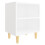 VidaXL vidaXL Bed Cabinet with Solid Wood Legs White Side Bedroom Table Nightstand 1