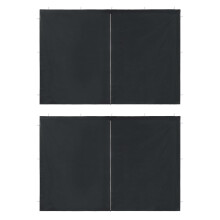 vidaXL 2x Party Tent Sidewall with Zipper PE Anthracite Marquee Enclosure