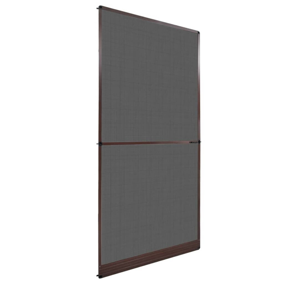 vidaXL Hinged Insect Screen for Doors Brown 120x240cm Fly Mesh Guard Curtain