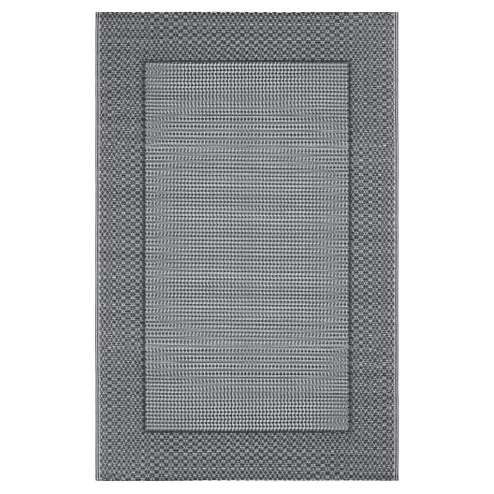 Vidaxl Outdoor Carpet Arakil Grey 190X290 Cm Pp Balcony Rug Outdoor Blanket