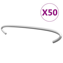 vidaXL Gabionkroge, 50 stk., galvaniseret stål, 15 cm