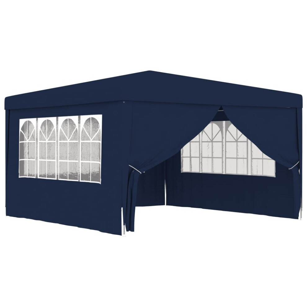 vidaXL Professional Party Tent With Side Walls 4m Blue Garden Canopy Gazebo