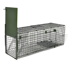 vidaXL Life Trap with 1 Door Animal Cage Catcher Pest Control Indoor Outdoor