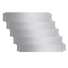 vidaXL græsplænekant, 5 stk., galvaniseret stål, 100x19 cm